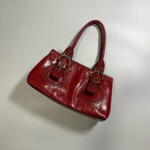 y2k aldo red buckle bag